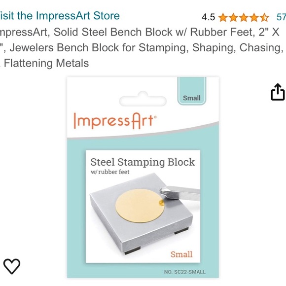 Art Impressions Steel Block with rubber feet - Picture 5 of 5